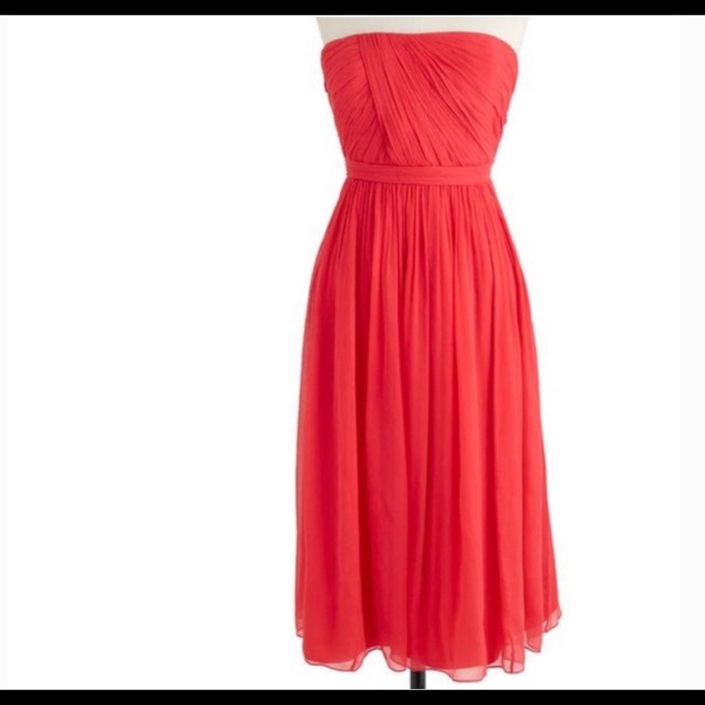 J Crew Mindy bridesmaid dress in strawberry